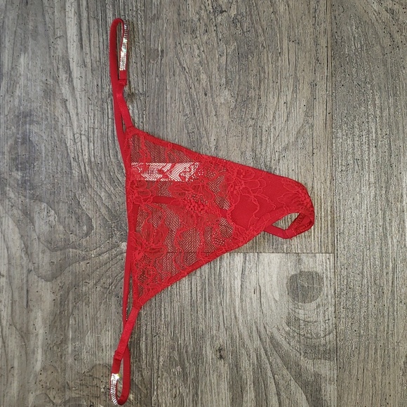 💋Victoria's Secret Very Sexy Shine Strap Lace V-String Large *NEW*💋 - Picture 5 of 6